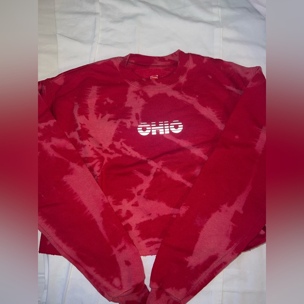 Ohio State Game Day Cropped Crewneck with Reflective Lettering
